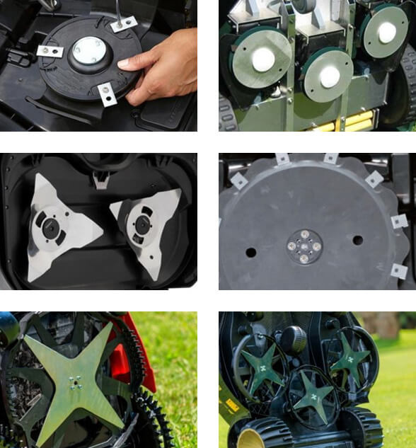 Przykłady systemu wymiennych i uchylnych nożyków